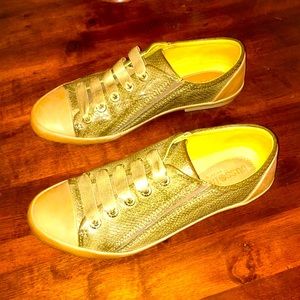 Bussola Taupe Leather Sneakers Sz 37/US Sz 6.5 - 7